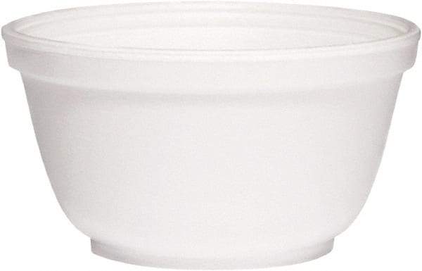 DART - Foam Bowls, 10 Ounces, Round - White - Exact Tool & Supply