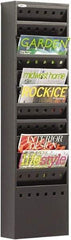 Safco - 10" Wide x 4" Deep x 36-1/4" High, 11 Compartments, Steel Magazine Stand - Black, 8-1/2" Compartment Width x 3-1/2" Compartment Depth x 10-1/4" Compartment Height - Exact Tool & Supply