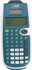Texas Instruments - LCD Scientific Calculator - 3-1/4 x 7-1/4 Display Size, Blue & White, Battery & Solar Powered, 9-3/4" Long x 6-11/16" Wide - Exact Tool & Supply