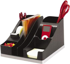 Deflect-o - Black/Silver All-In-One Caddy - Plastic - Exact Tool & Supply