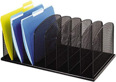 Safco - Black Desk Top Organizer - Steel, Mesh - Exact Tool & Supply