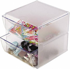 Deflect-o - Clear Desk Top Organizer - Plastic - Exact Tool & Supply