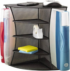 Safco - Black Desk Top Organizer - Steel, Mesh - Exact Tool & Supply