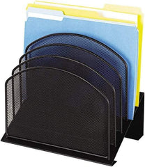 Safco - Black Desk Top Organizer - Steel, Mesh - Exact Tool & Supply