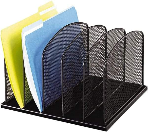 Safco - Black Document Organizer - Steel, Mesh - Exact Tool & Supply