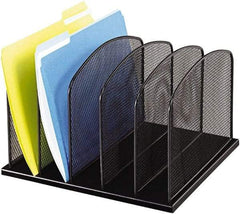 Safco - Black Document Organizer - Steel, Mesh - Exact Tool & Supply