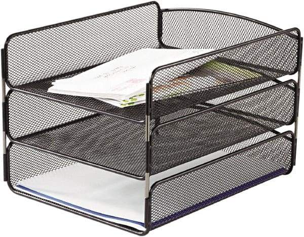 Safco - Black Document Organizer - Steel, Mesh - Exact Tool & Supply