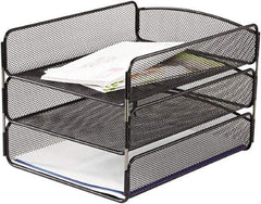 Safco - Black Document Organizer - Steel, Mesh - Exact Tool & Supply