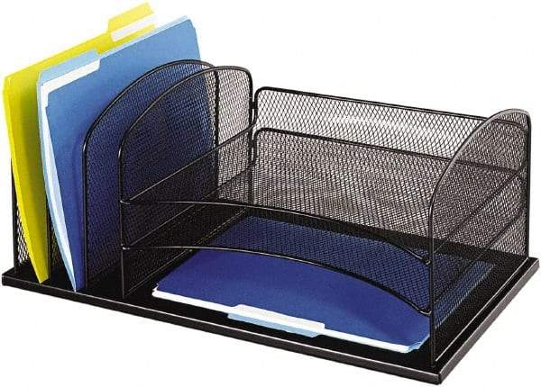 Safco - Black Combination File Sorter - Steel, Mesh - Exact Tool & Supply