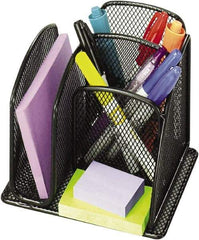 Safco - Black Desk Top Organizer - Steel - Exact Tool & Supply