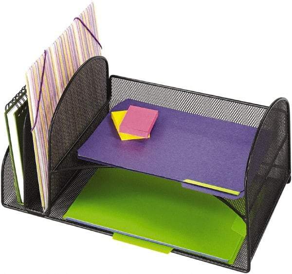 Safco - Black Combination File Sorter - Steel, Mesh - Exact Tool & Supply