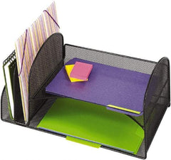 Safco - Black Combination File Sorter - Steel, Mesh - Exact Tool & Supply