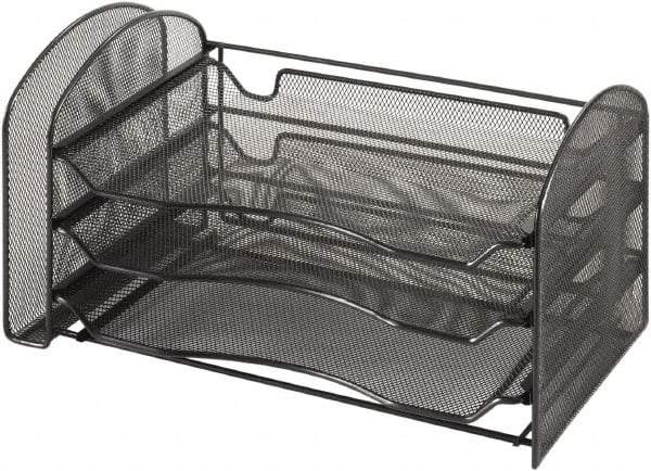 Safco - Black Combination File Sorter - Steel, Mesh - Exact Tool & Supply