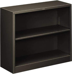 Hon - 2 Shelf, 29" High x 34-1/2" Wide Bookcase - 13-3/16" Deep, Steel, Charcoal - Exact Tool & Supply