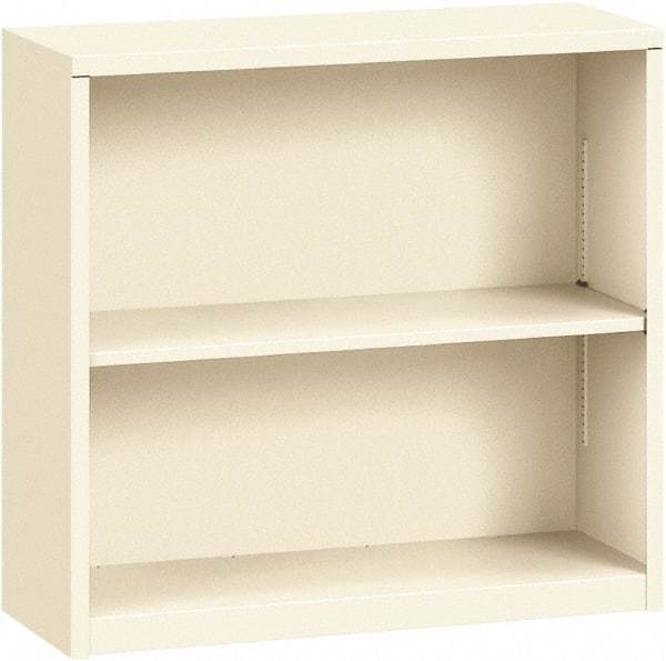 Hon - 2 Shelf, 29" High x 34-1/2" Wide Bookcase - 12" Deep, Steel, Putty - Exact Tool & Supply