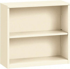 Hon - 2 Shelf, 29" High x 34-1/2" Wide Bookcase - 12" Deep, Steel, Putty - Exact Tool & Supply