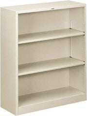 Hon - 3 Shelf, 41" High x 34-1/2" Wide Bookcase - 11-5/8" Deep, Steel, Light Gray - Exact Tool & Supply