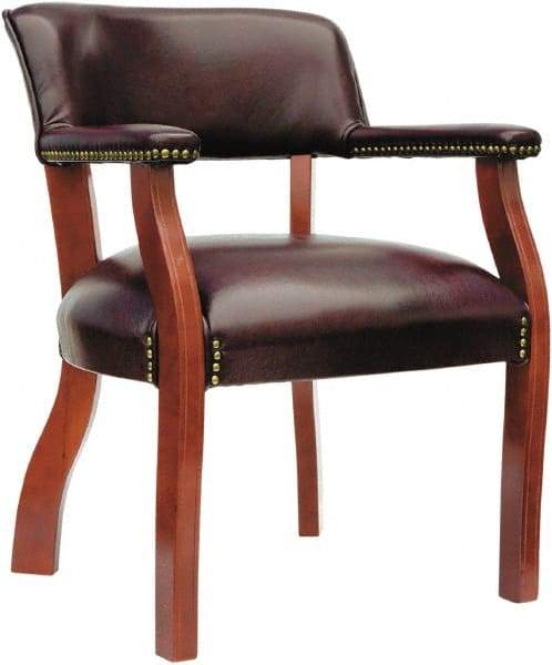 ALERA - Burgundy Vinyl Guest Chair - 24" Wide x 29-1/2" High - Exact Tool & Supply
