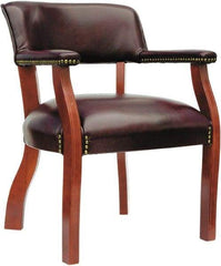 ALERA - Burgundy Vinyl Guest Chair - 24" Wide x 29-1/2" High - Exact Tool & Supply