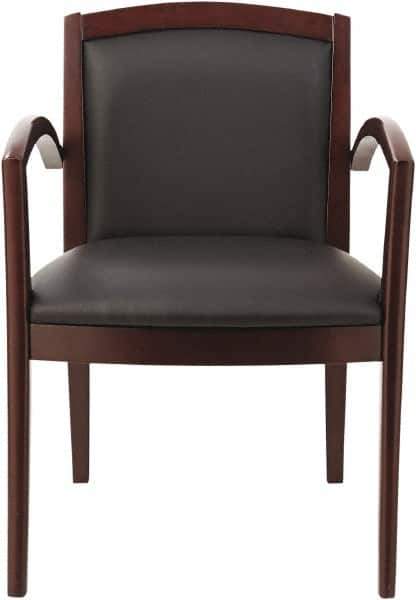 ALERA - Black Leather Guest Chair - 22-7/8" Wide x 32-7/8" High - Exact Tool & Supply
