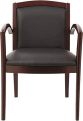 ALERA - Black Leather Guest Chair - 22-7/8" Wide x 32-7/8" High - Exact Tool & Supply
