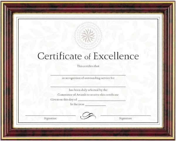 Dax - Mahogany & Gold Document Holders-Certificate/Document - 11" High x 8-1/2" Wide - Exact Tool & Supply