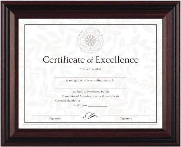 Dax - Rosewood & Black Desk/Wall Photo Frame - 11" High x 8-1/2" Wide - Exact Tool & Supply
