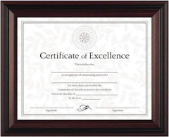 Dax - Rosewood & Black Desk/Wall Photo Frame - 11" High x 8-1/2" Wide - Exact Tool & Supply