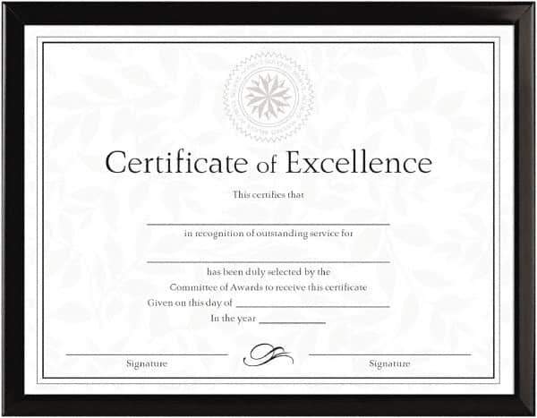 Dax - Black Document Holders-Certificate/Document - 11" High x 8-1/2" Wide - Exact Tool & Supply