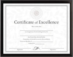 Dax - Black Document Holders-Certificate/Document - 11" High x 8-1/2" Wide - Exact Tool & Supply