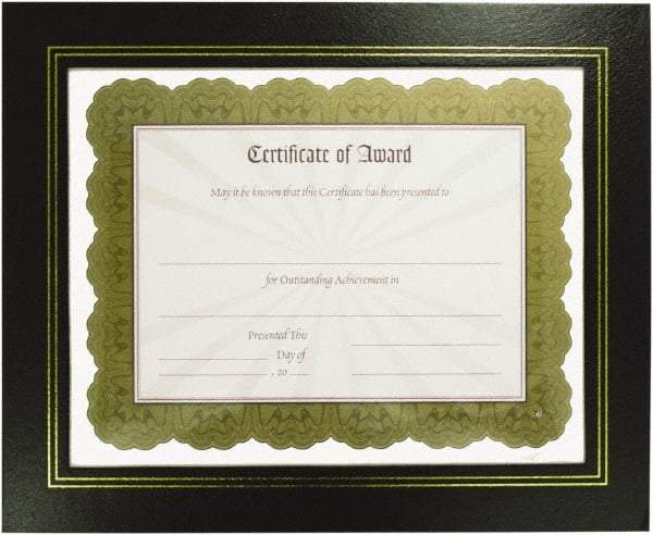 Nudell - 2 Piece Black Document Holders-Certificate/Document - 11" High x 8-1/2" Wide - Exact Tool & Supply