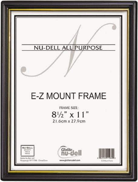 Nudell - 18 Piece Black/Gold Document Holders-Certificate/Document - 11" High x 8-1/2" Wide - Exact Tool & Supply