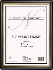 Nudell - 18 Piece Black/Gold Document Holders-Certificate/Document - 11" High x 8-1/2" Wide - Exact Tool & Supply