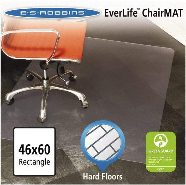 ES Robbins - 60" Long x 46" Wide, Chair Mat - Rectangular, Straight Edge Style - Exact Tool & Supply