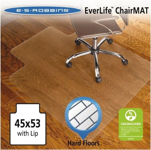 ES Robbins - 53" Long x 45" Wide, Chair Mat - Rectangular, Straight Edge Style - Exact Tool & Supply