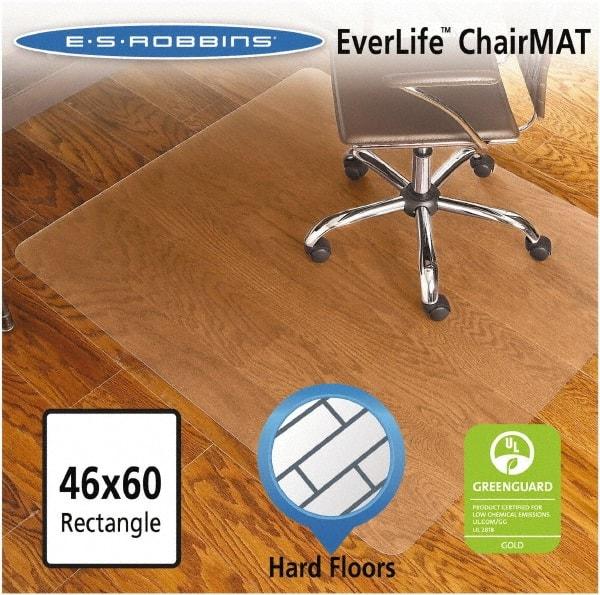 ES Robbins - 60" Long x 46" Wide, Chair Mat - Rectangular, Straight Edge Style - Exact Tool & Supply