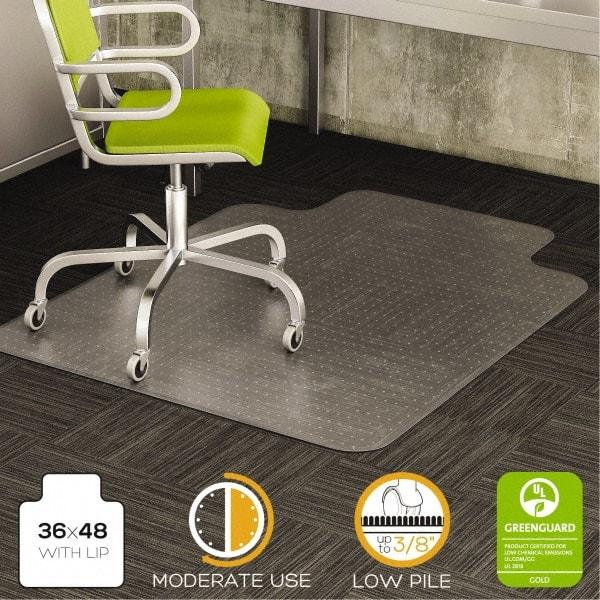Deflect-o - 48" Long x 36" Wide, Chair Mat - Rectangular, Beveled Edge Style - Exact Tool & Supply