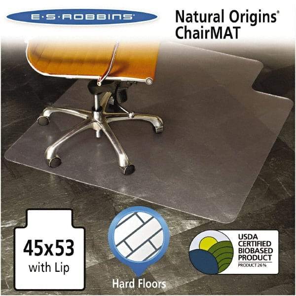 ES Robbins - 53" Long x 45" Wide, Chair Mat - Rectangular, Straight Edge Style - Exact Tool & Supply
