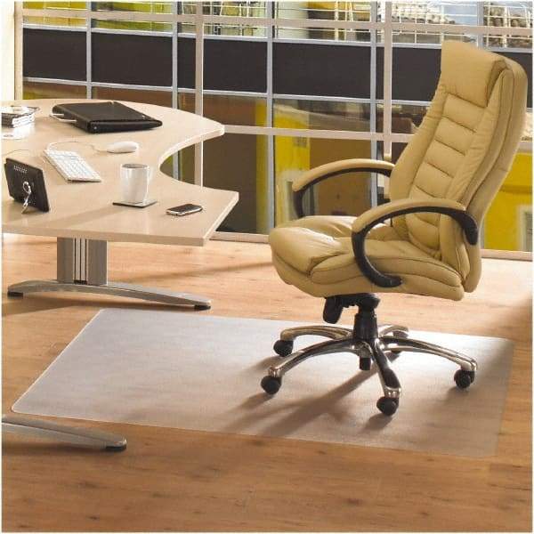 Floortex - 36" Long x 48" Wide, Chair Mat - Rectangular, Straight Edge Style - Exact Tool & Supply