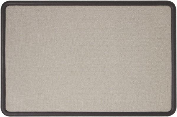 Quartet - 36" Wide x 24" High Cork Bulletin Board - Fabric, Gray - Exact Tool & Supply