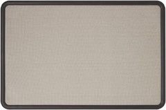 Quartet - 36" Wide x 24" High Cork Bulletin Board - Fabric, Gray - Exact Tool & Supply