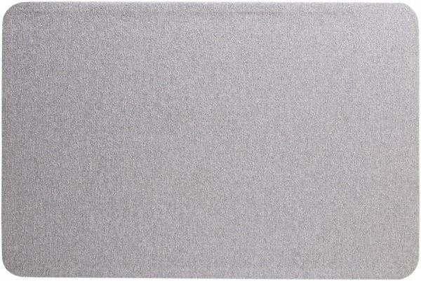 Quartet - 36" Wide x 24" High Cork Bulletin Board - Fabric, Gray - Exact Tool & Supply