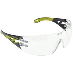 HexArmor - Safety Glasses; Type: Safety Glasses ; Lens Color Family: Clear ; Lens Color: Clear ; Lens Coating: Anti-Fog; Scratch Resistant ; Frame Style: Straight ; Frame Color Family: Gray; Yellow - Exact Tool & Supply