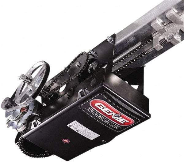 Genie - 1/2 hp 3 Phase Standard Duty Garage Door Trolley Operator Head with Brake - For Use with 20' High Sectional Door - Exact Tool & Supply
