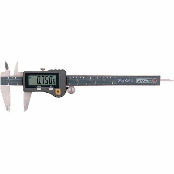 Fowler - 0 to 6" Range, 0.01mm Resolution, IP67 Electronic Caliper - Exact Tool & Supply