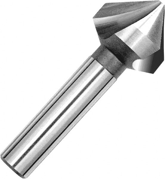 Magafor - 1/2" Head Diam, 1/4" Shank Diam, 3 Flute 90° Cobalt Countersink - Exact Tool & Supply