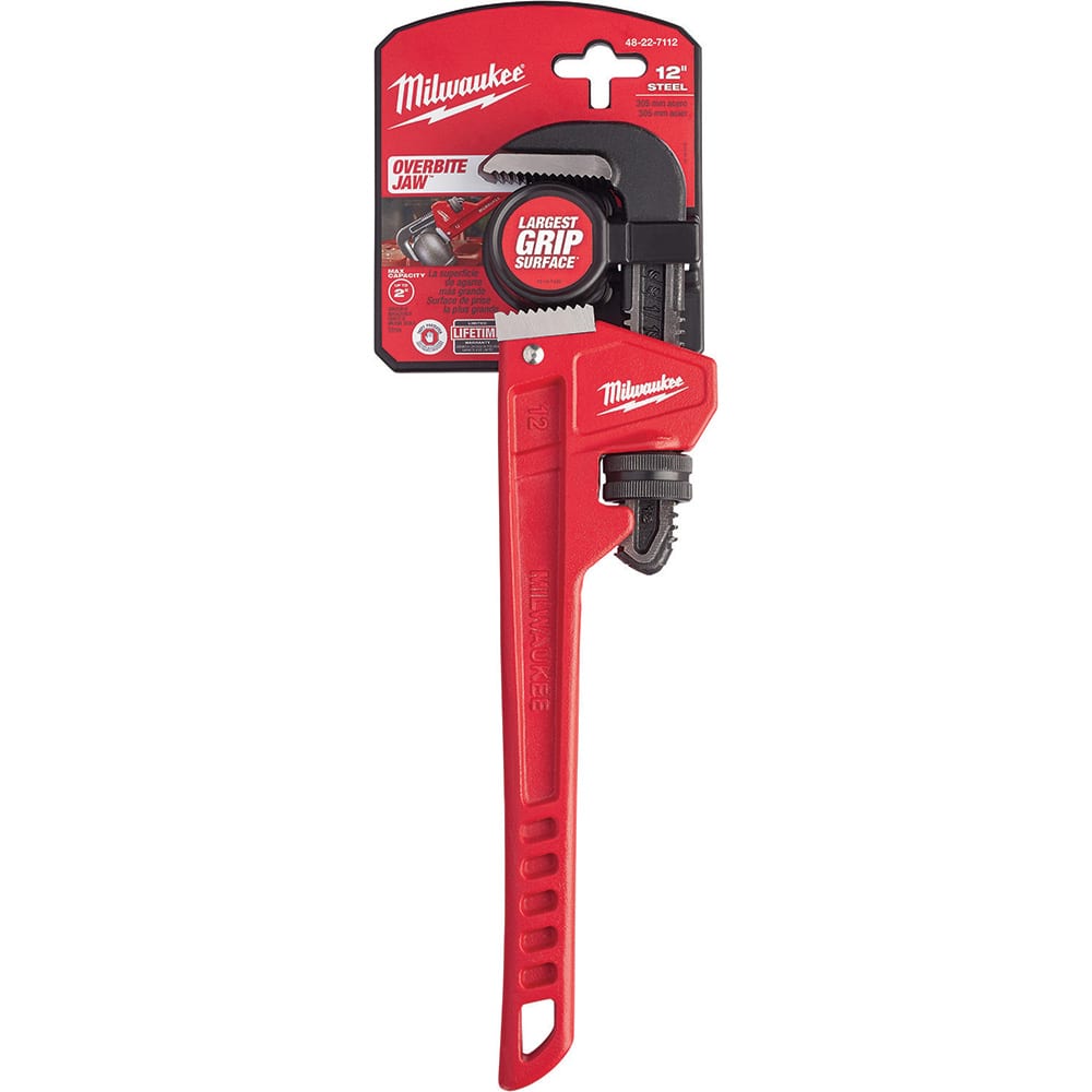 Milwaukee Tool - Pipe Wrenches; Type: Pipe Wrench ; Maximum Pipe Capacity (Inch): 2 ; Overall Length (Inch): 12 ; Material: Steel ; Additional Information: Ergonomic Handle Form - Exact Tool & Supply
