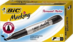 Bic - Tuxedo Black Permanent Marker - Chisel Tip, AP Nontoxic Ink - Exact Tool & Supply