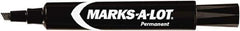 Marks-A-Lot - Black Permanent Marker - Chisel Tip, AP Nontoxic Ink - Exact Tool & Supply