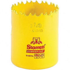 Starrett - 1-7/8" Diam, 2" Cutting Depth, Hole Saw - High Speed Steel Saw, Toothed Edge - Exact Tool & Supply